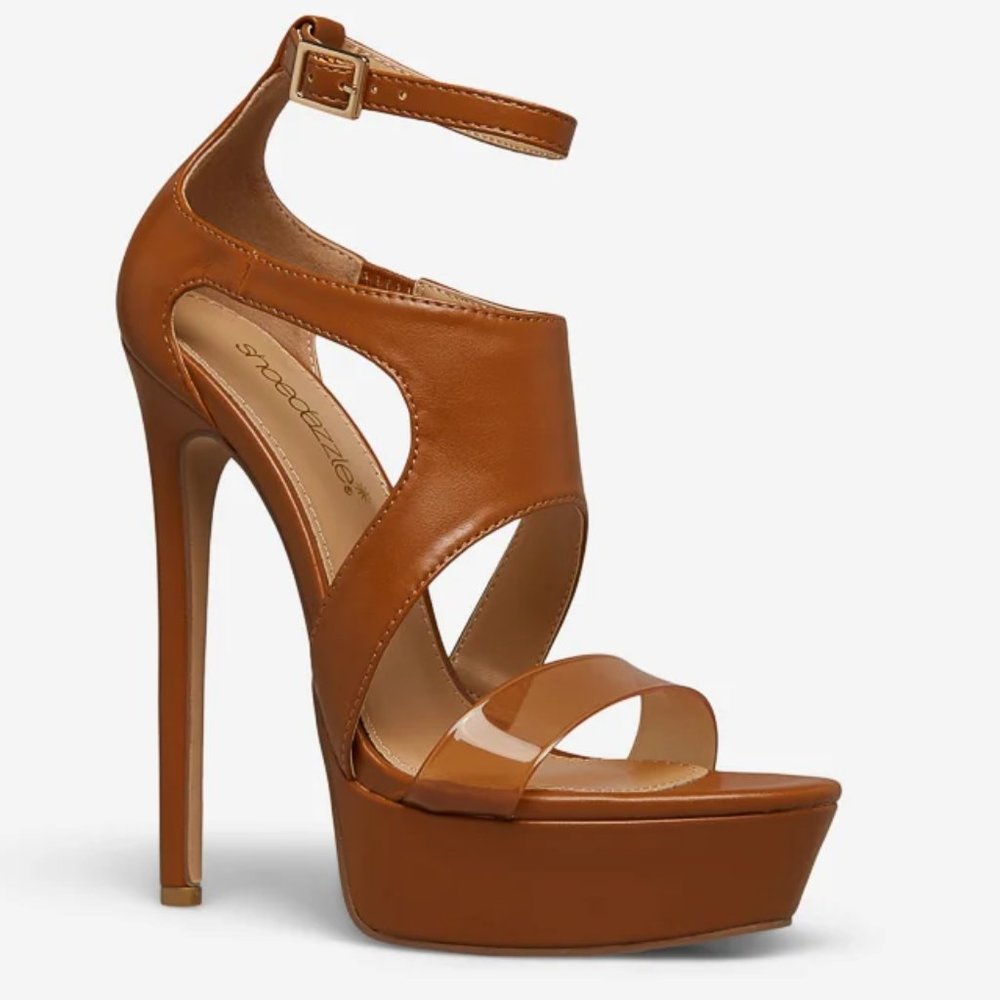 NEW IN BOX - Elisabecka Platform Sandal Camel